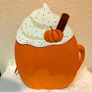 Bath & Body Works PUMPKIN SPICE LATTE MUG Cosmetic Makeup Bag Zip NEW